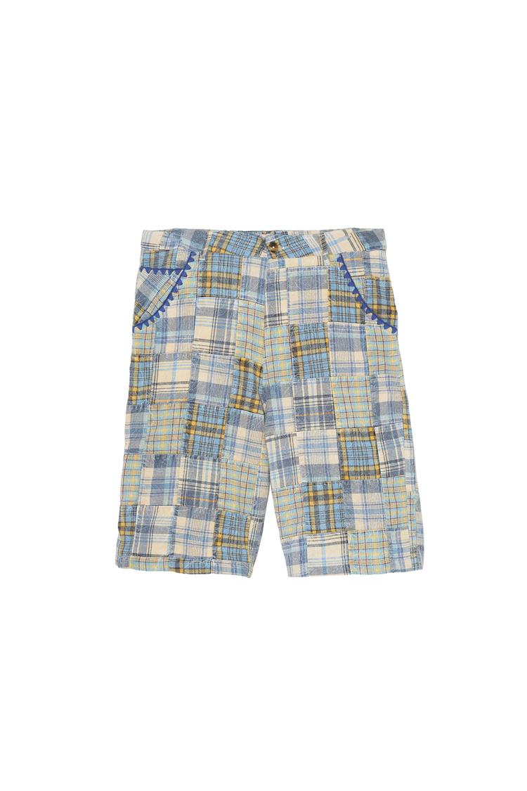 Bermuda Relaxed Fit Patchwork Cuadros
