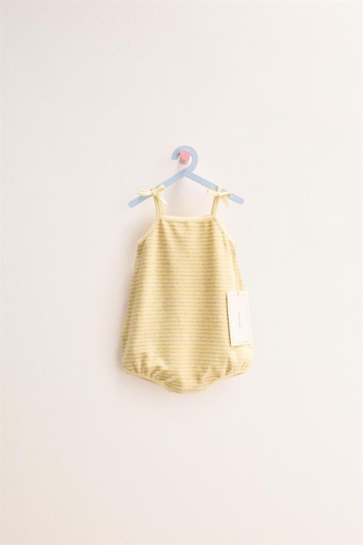 Zara Timeless - Pelele Efecto Toalla Rayas