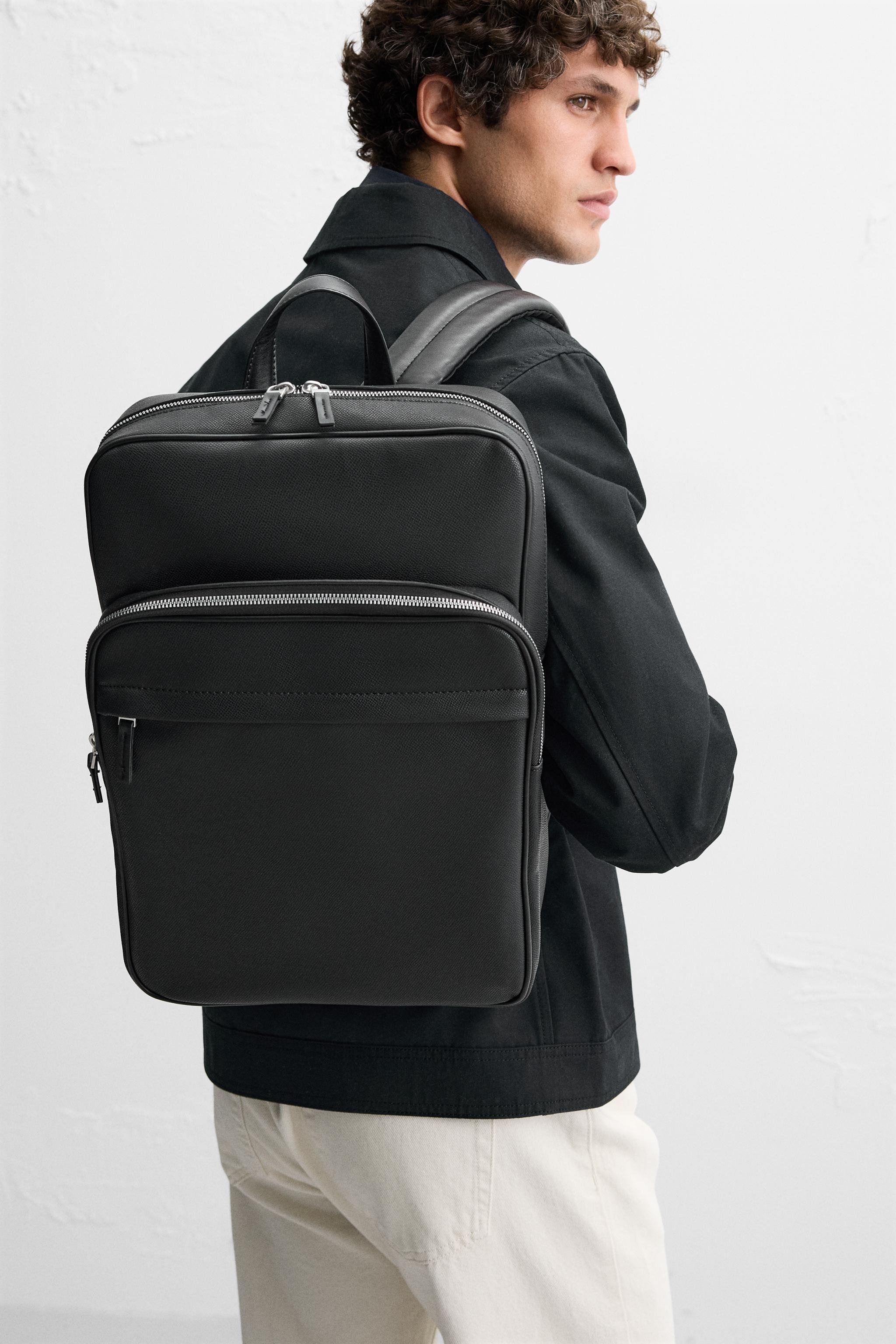 Zara TEXTURED BACKPACK INTERNATIONAL SHIPPING