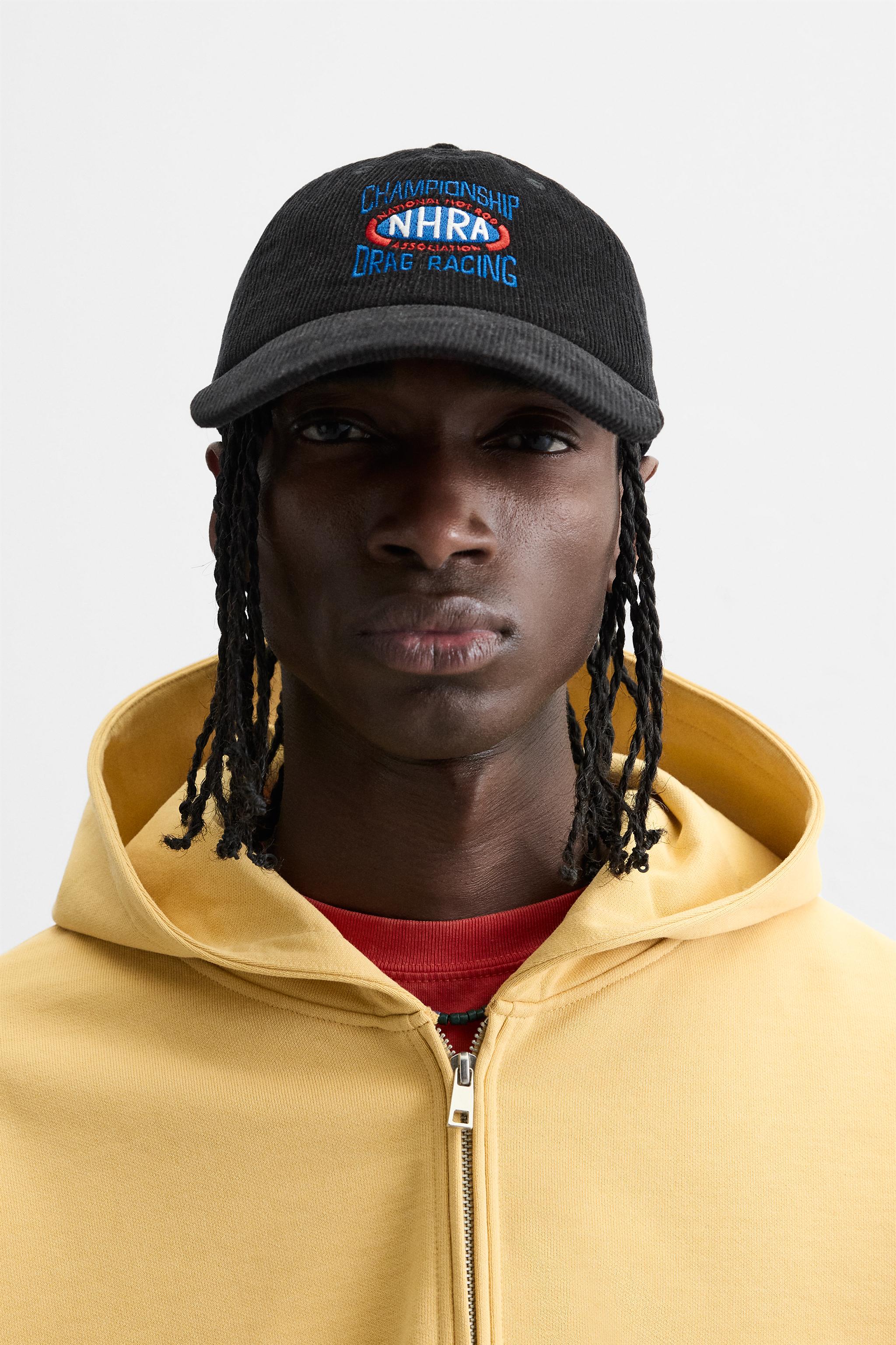 Zara CORDUROY DRAG RACING PATCH CAP © INTERNATIONAL SHIPPING