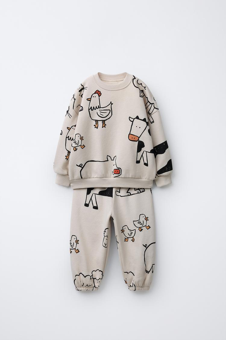 Conjunto Jogging Estampado Granja