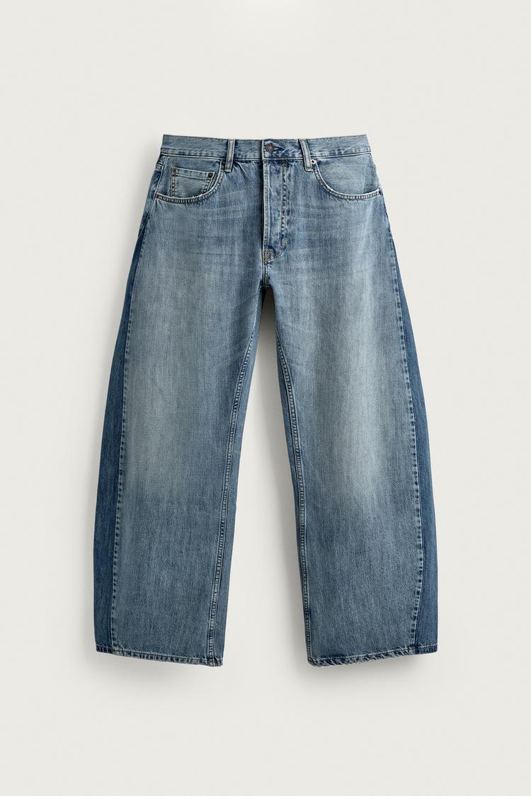 Jeans Loose Balloon Fit Bandas Contraste