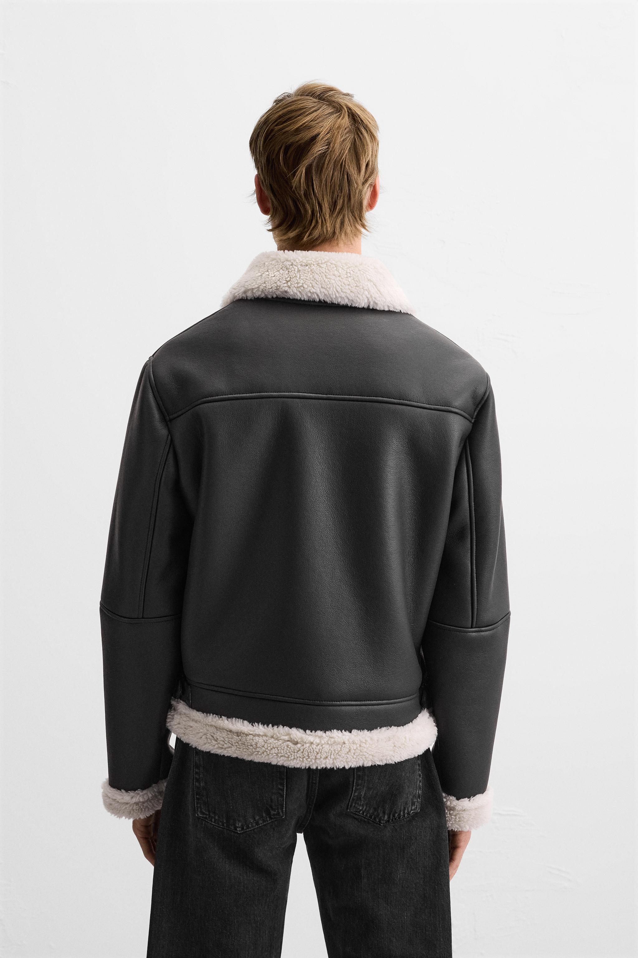 Zara Double Faced Faux Leather Jacket International Shipping