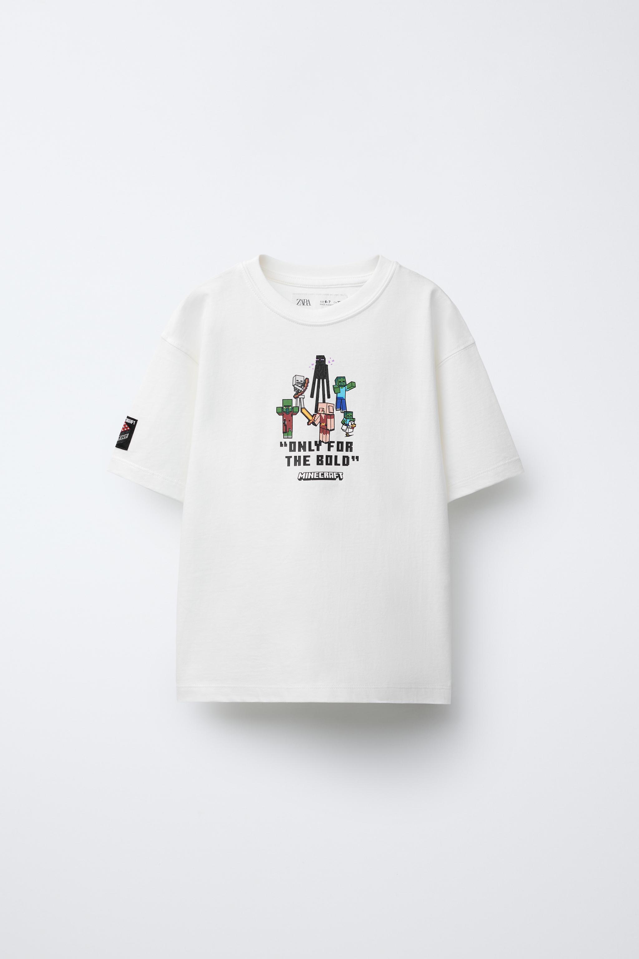 Zara MINECRAFT © MOJANG AB ™ T-SHIRT INTERNATIONAL SHIPPING