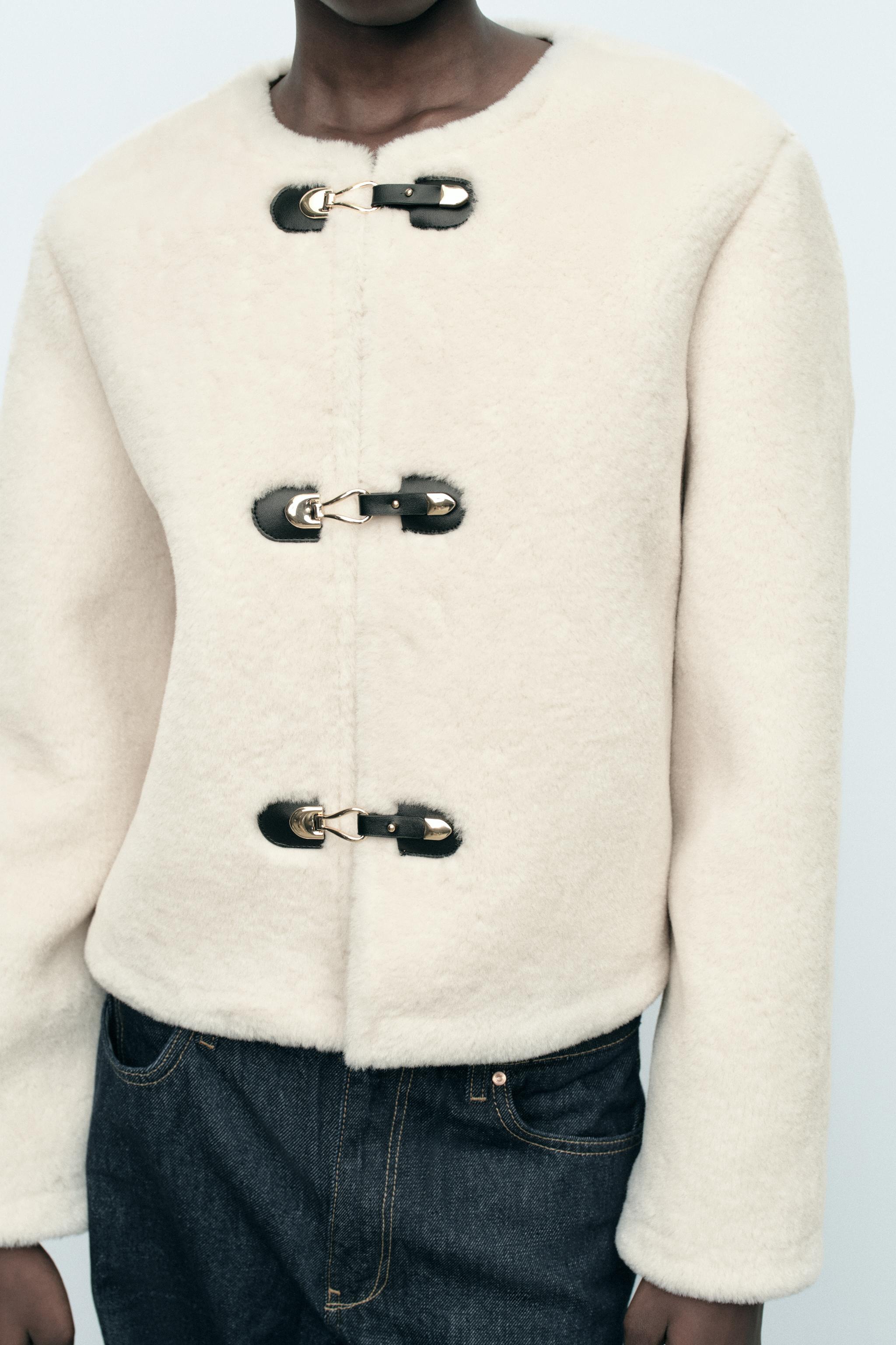 Zara DOUBLE-FACED TOGGLE JACKET INTERNATIONAL SHIPPING