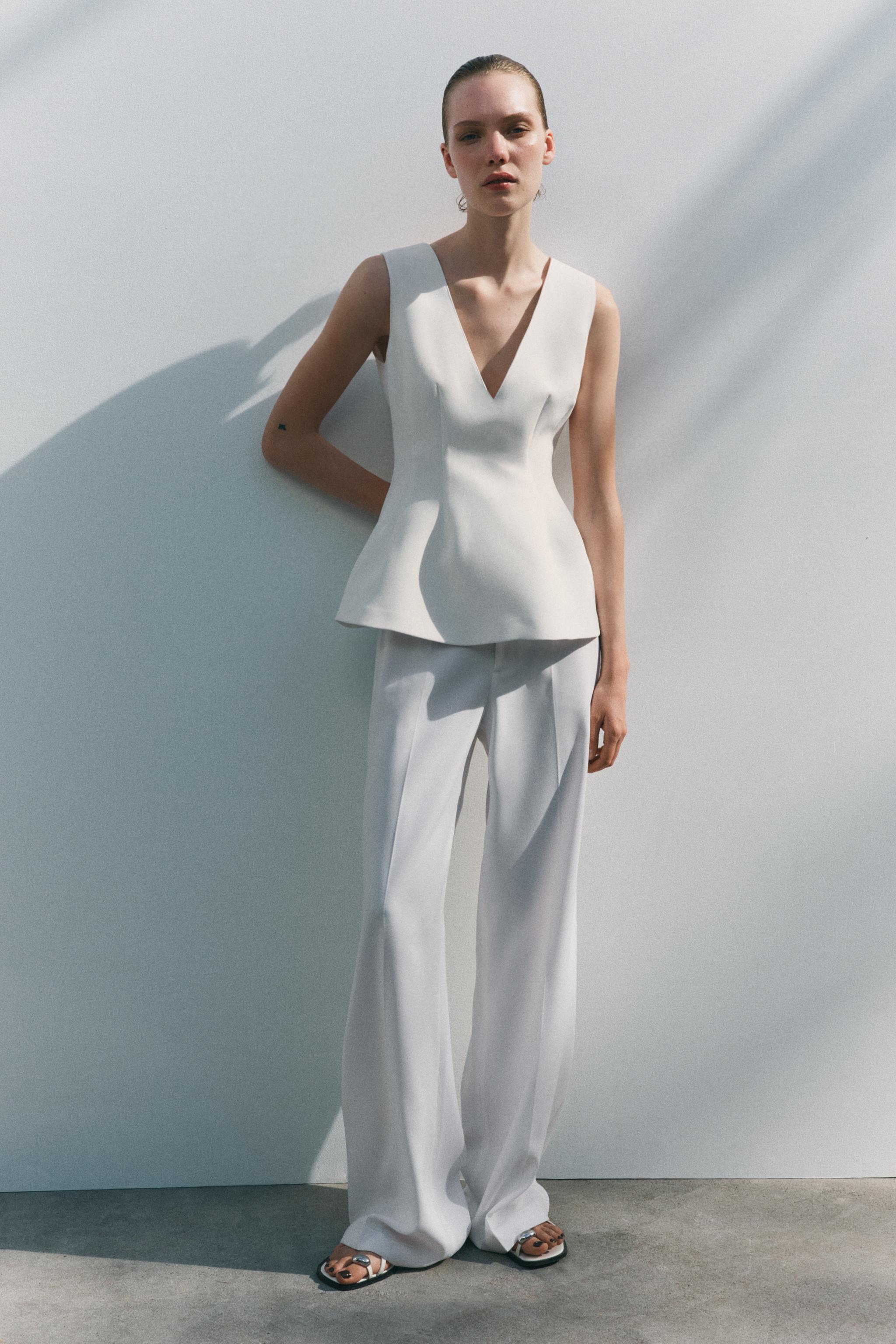 Zara PEPLUM TOP ZW COLLECTION INTERNATIONAL SHIPPING