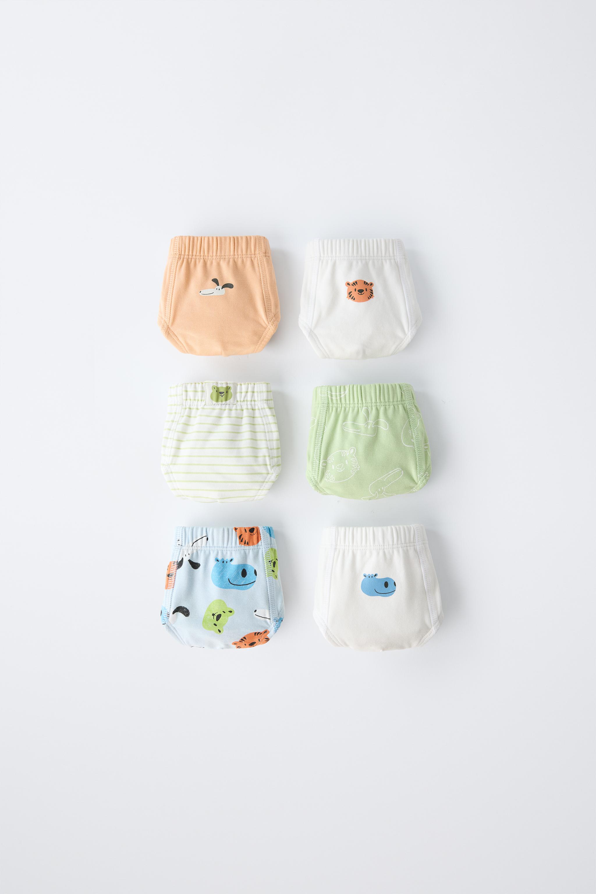 Zara AGES 2-6/ SIX-PACK OF ANIMAL BRIEFS INTERNATIONAL SHIPPING