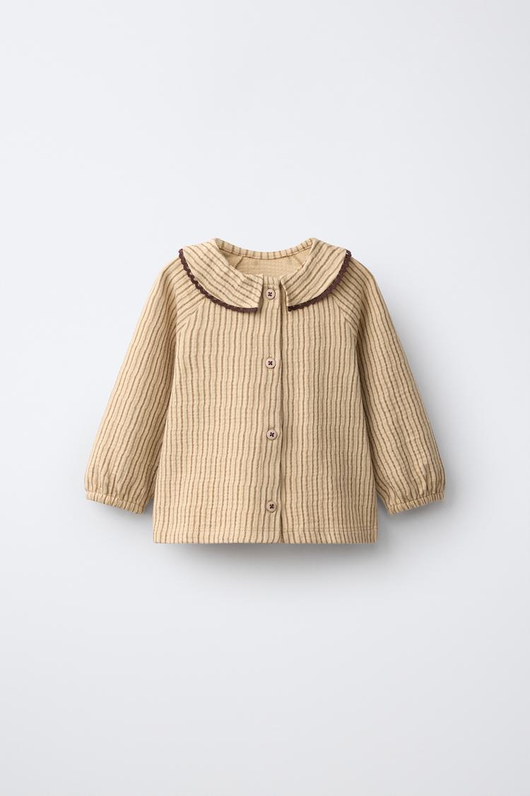 Camiseta Rayas Textura Puntilla