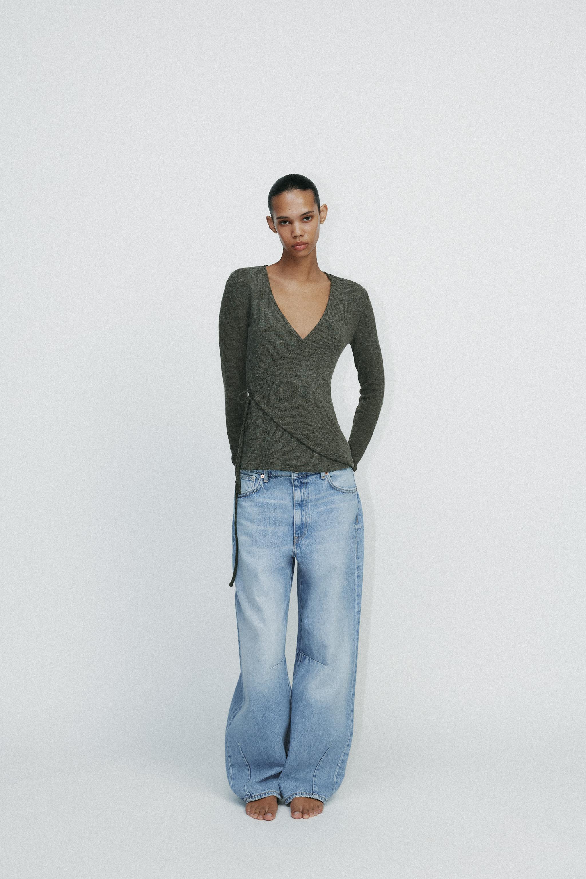 Zara SOFT WRAP TOP INTERNATIONAL SHIPPING