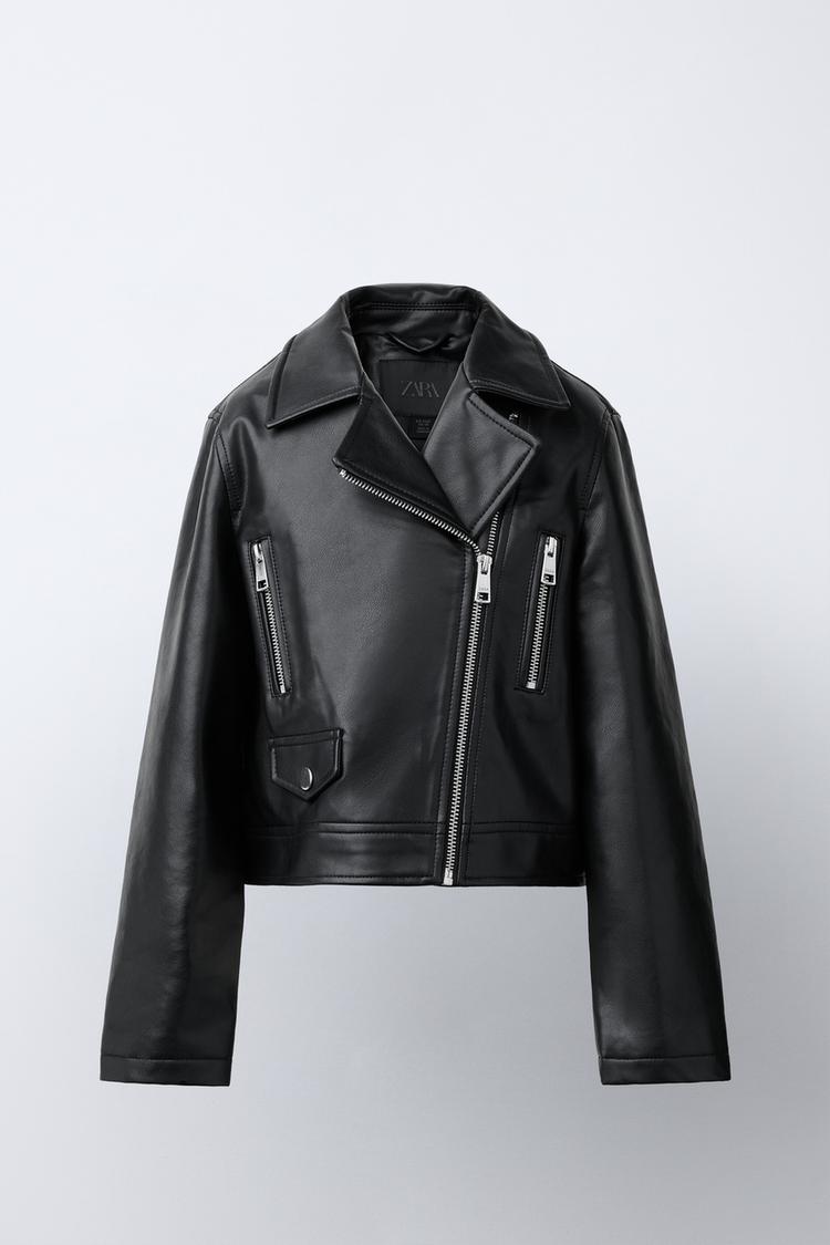 Cazadora Biker Efecto Piel