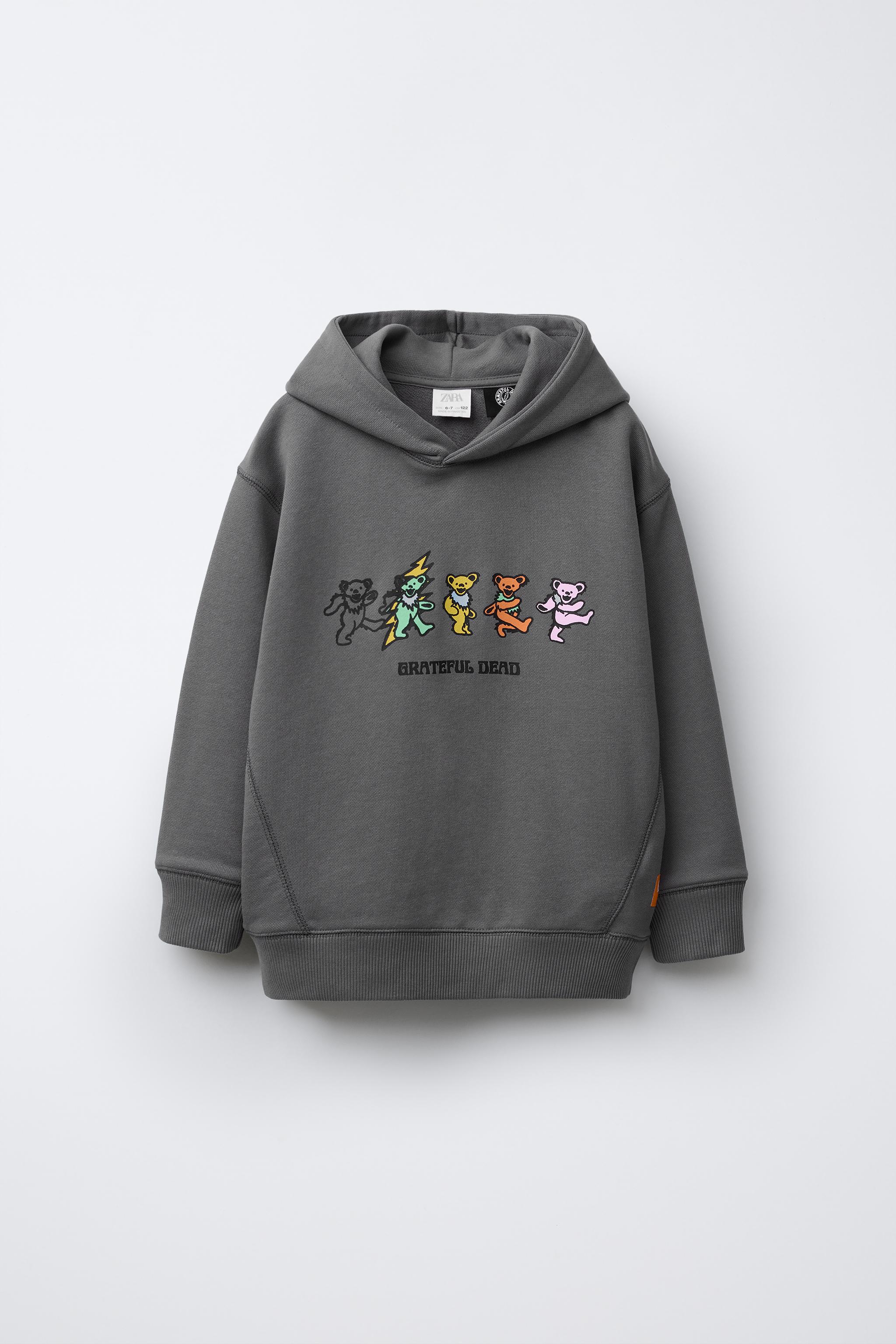 Zara GRATEFUL DEAD AND RHINO ENTERTAINMENT © PRINTED SWEATSHIRT INTERNATIONAL SHIPPING