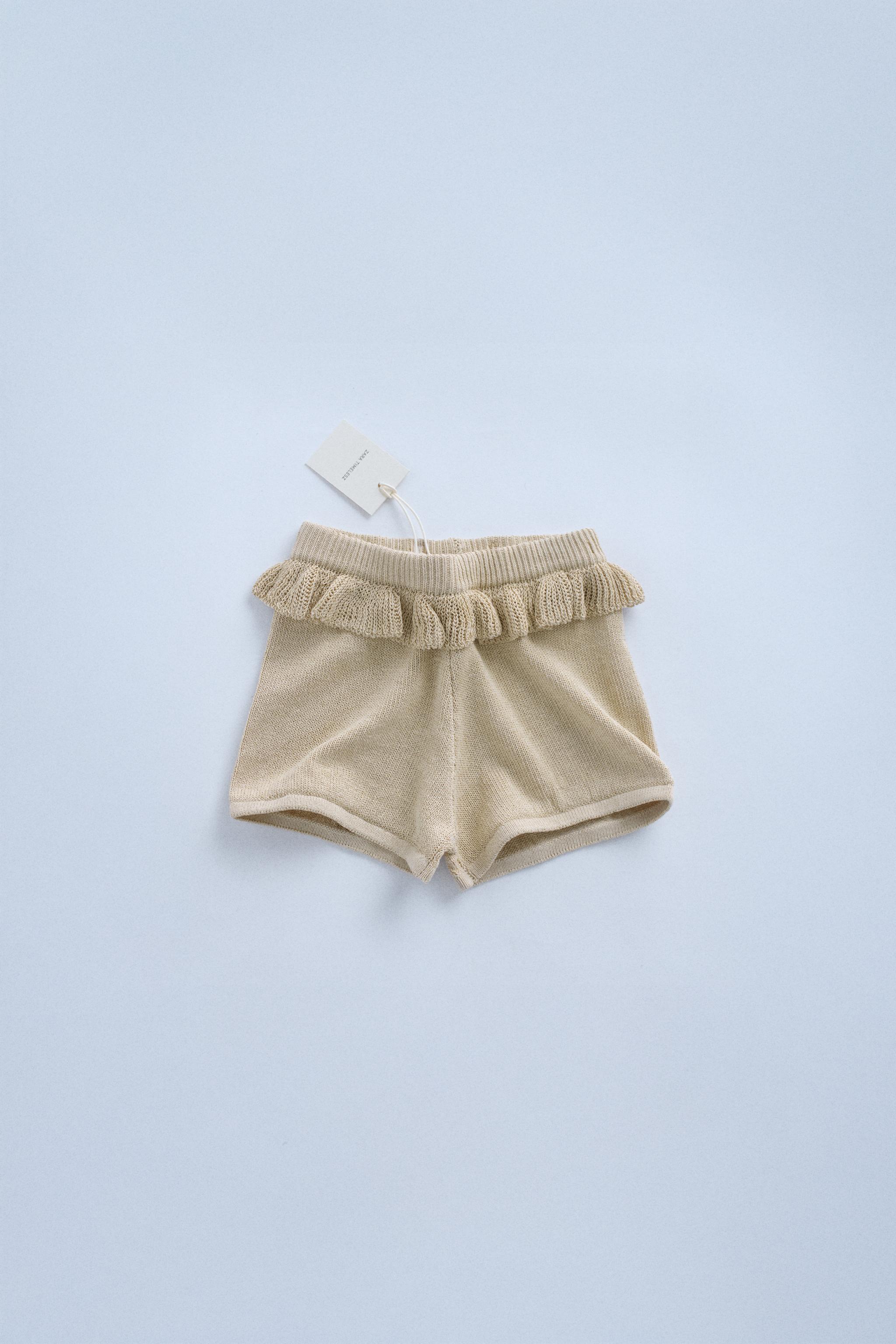 Zara TIMELESZ - RUFFLE KNIT SHORTS INTERNATIONAL SHIPPING