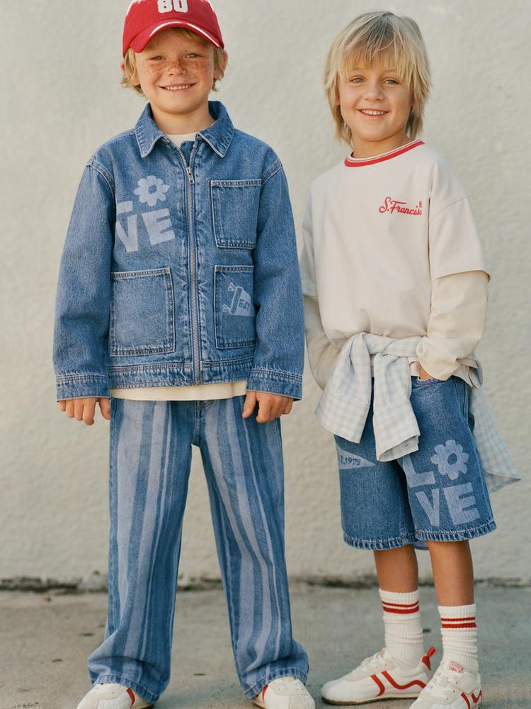 Bermuda Denim Estampada