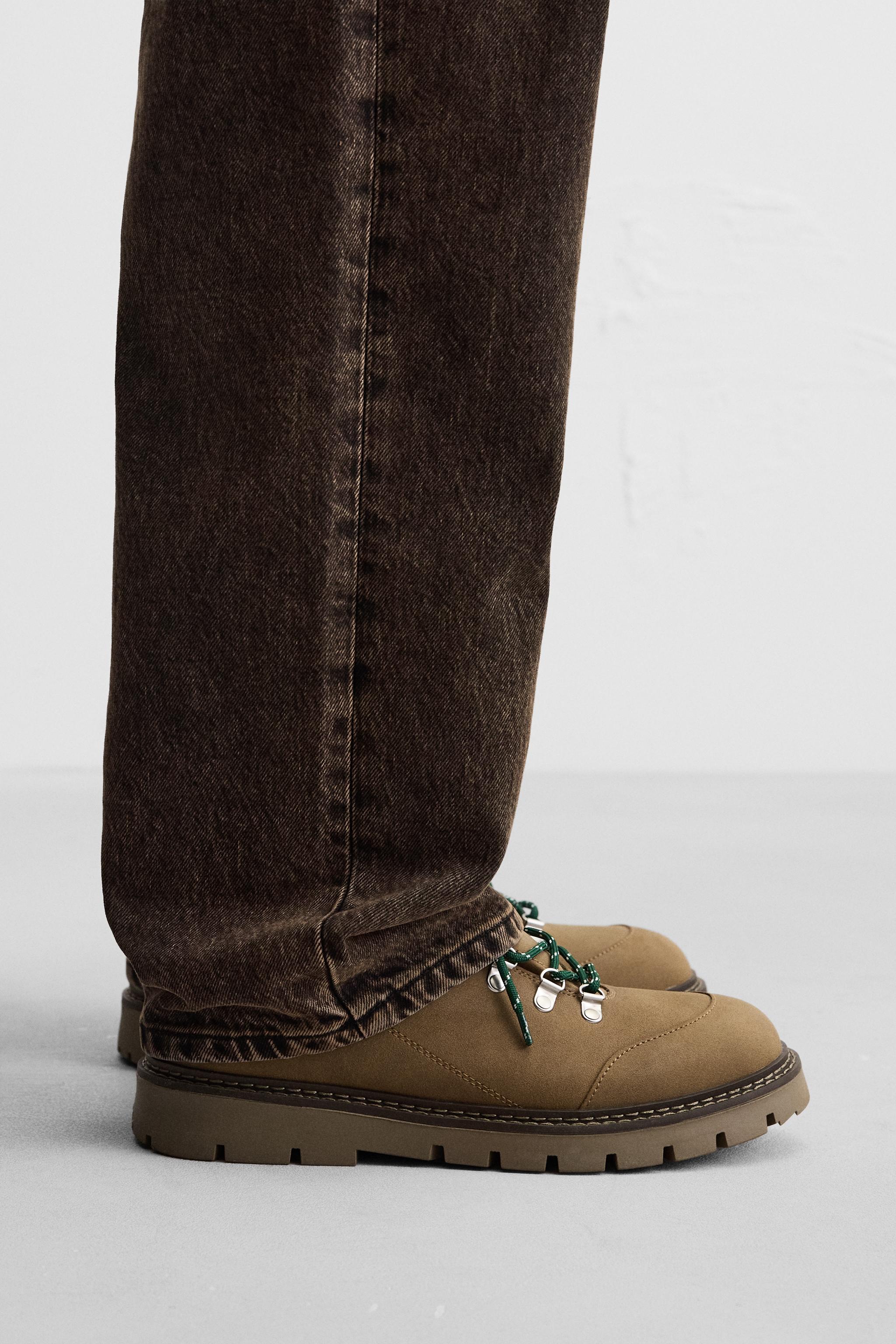 Zara LACE-UP BOOTS INTERNATIONAL SHIPPING