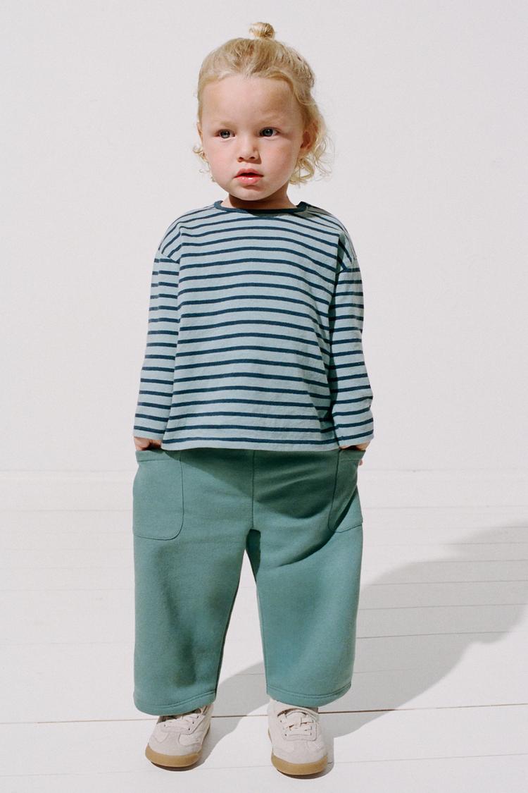 Pantalón Wide Leg Felpa Etiqueta Pato