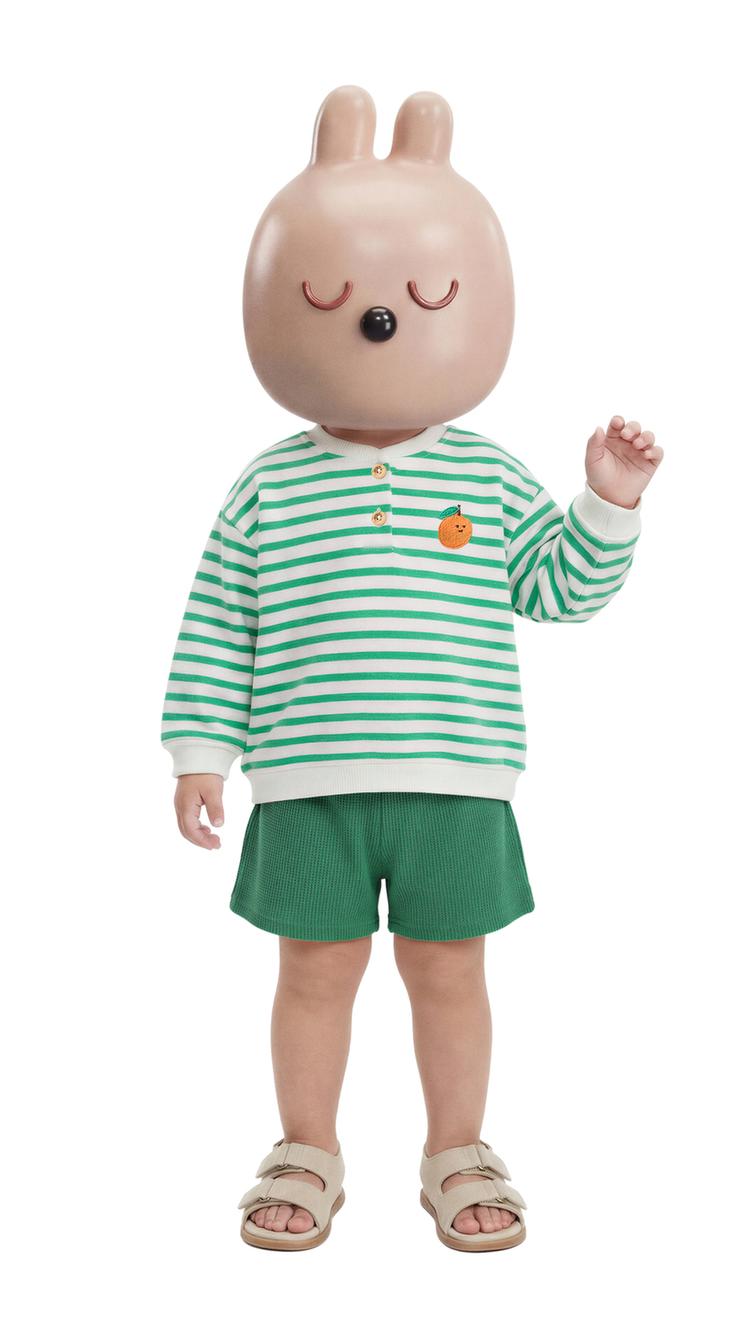 Sudadera Bordado Mandarina