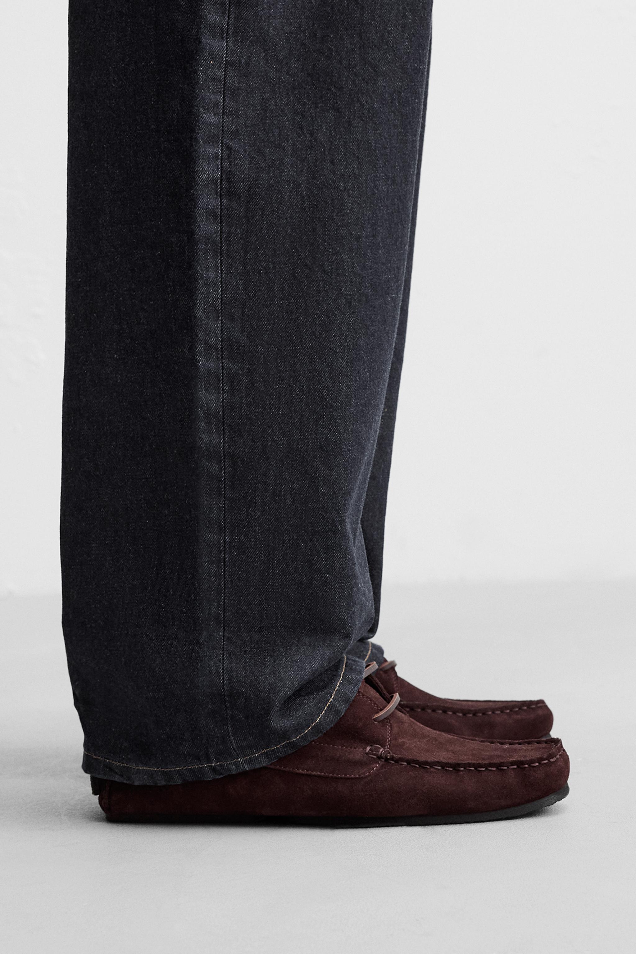 Zara LEATHER BOAT SHOES INTERNATIONAL SHIPPING