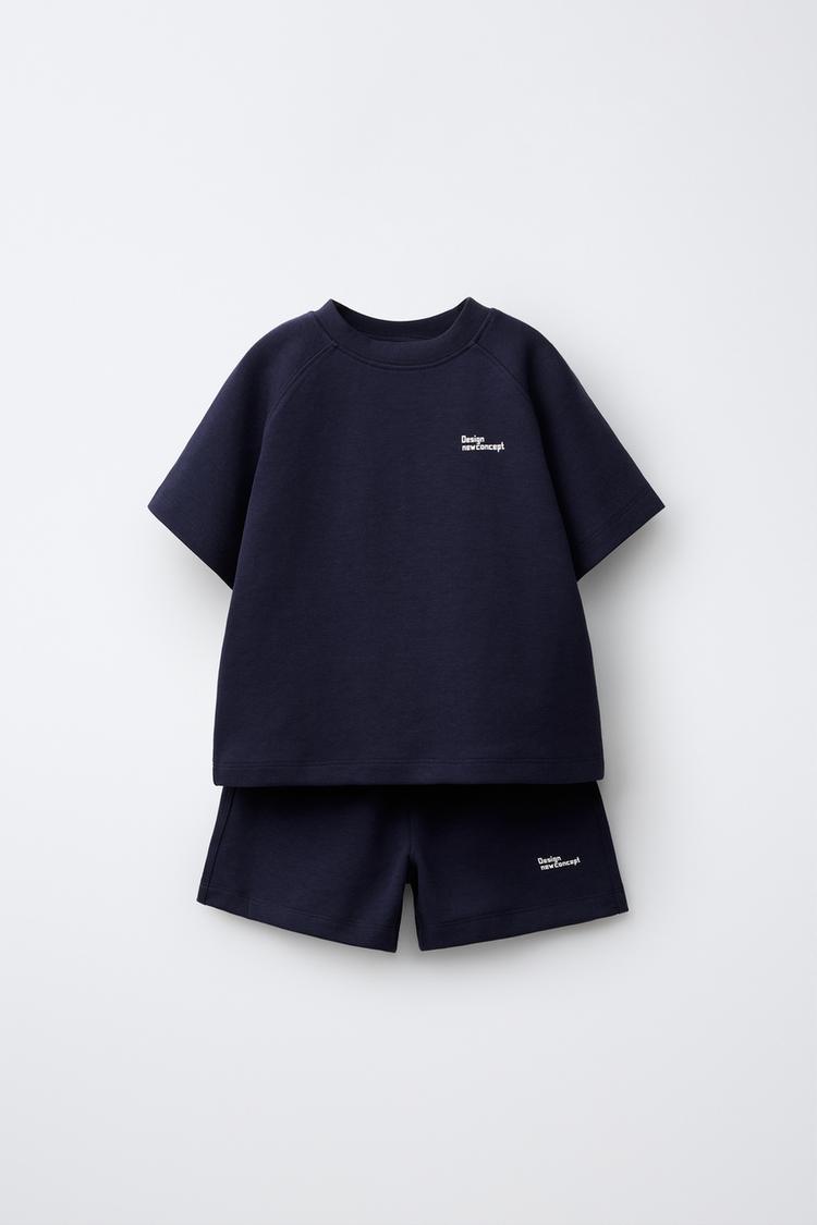 Conjunto Jogging Camiseta Y Bermuda Interlock