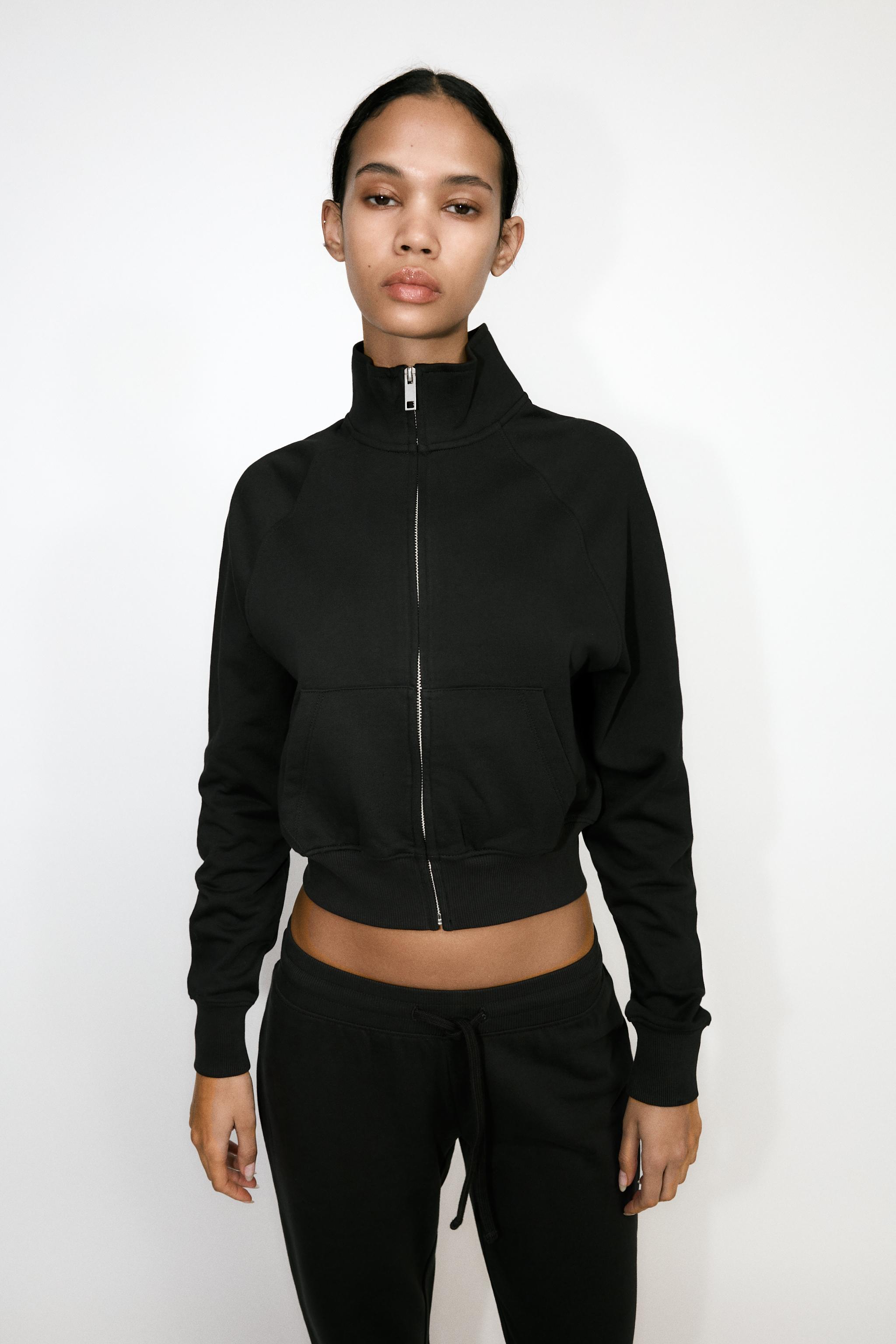 Zara ZIP UP SWEATSHIRT INTERNATIONAL SHIPPING