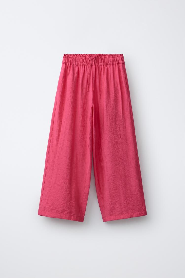 Pantalón Wide Leg Efecto Arrugado