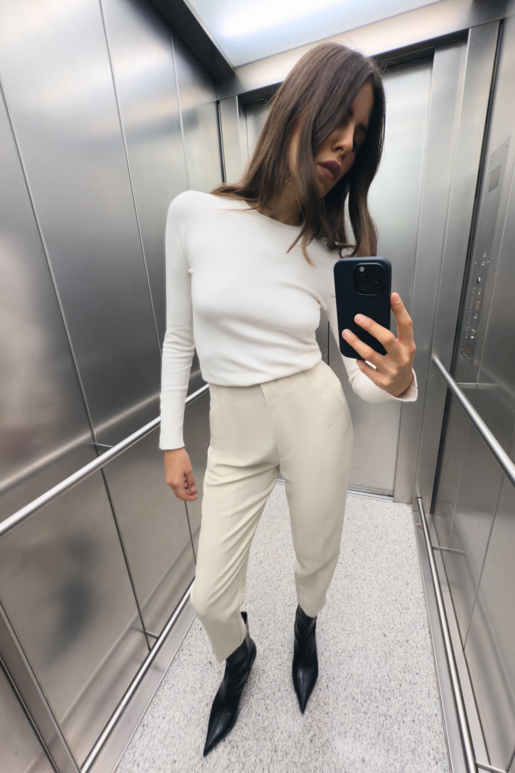 Zara PANTS WITH A HIGH WAIST INTERNATIONAL SHIPPING