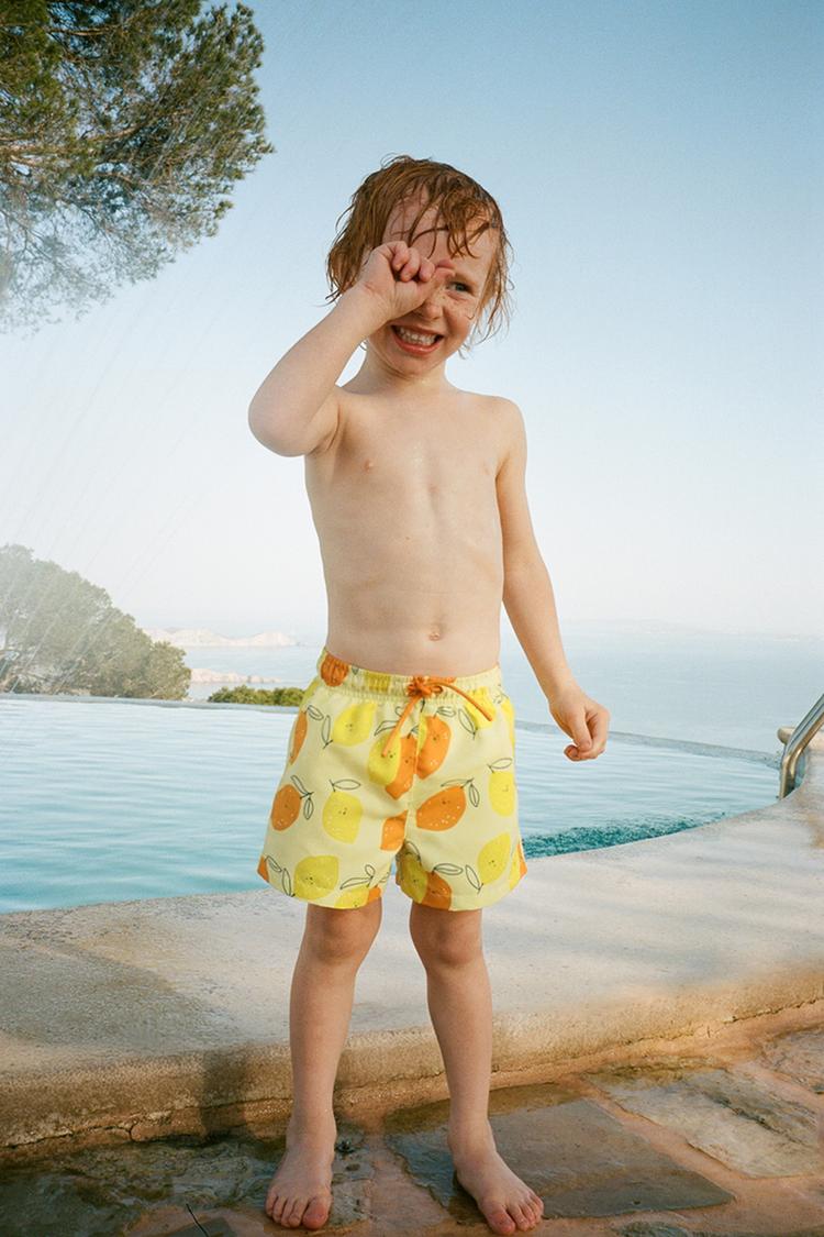 1-6 Años/ Bañador Estampado Limones