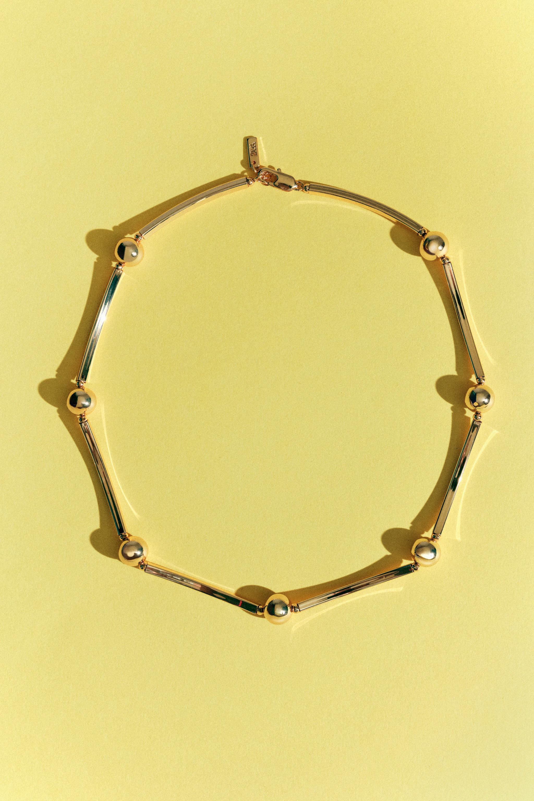 Zara METAL PIECE NECKLACE INTERNATIONAL SHIPPING