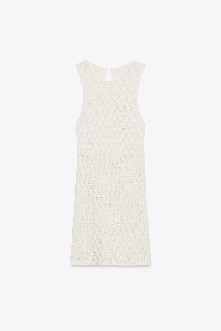 Vestido Corto Halter Calados