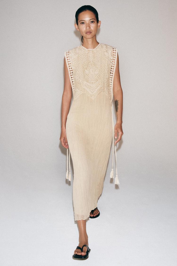 Vestido Combinado Sobrecapa Desmontable ZW Collection