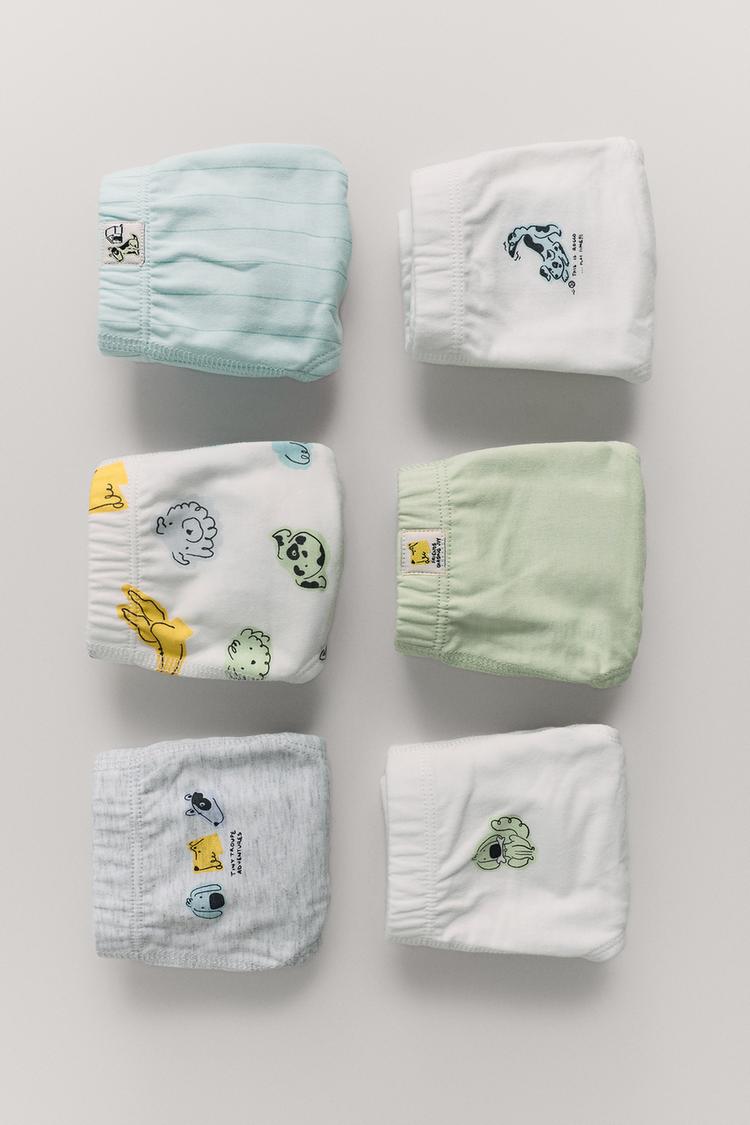 1 1/2-6 Años/ Pack Seis Slips Perritos