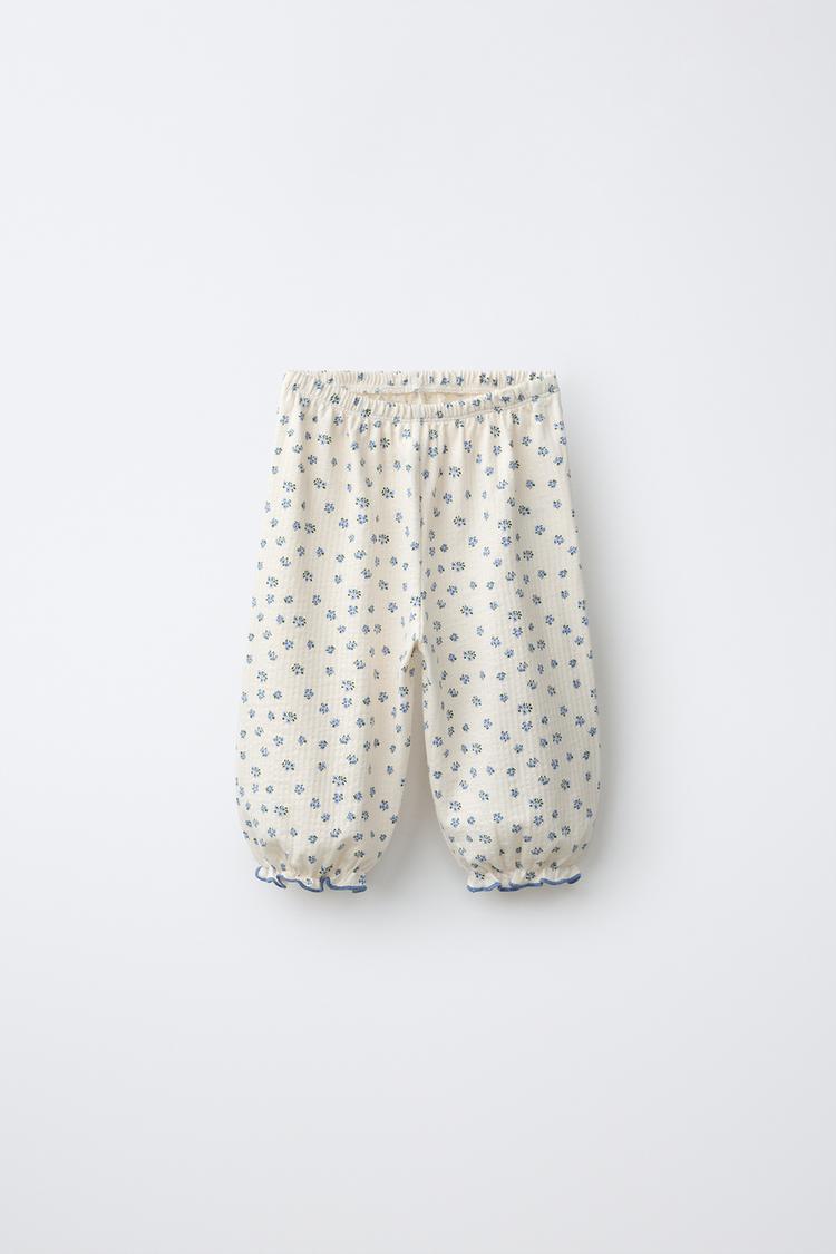 Pantalón Textura Flores