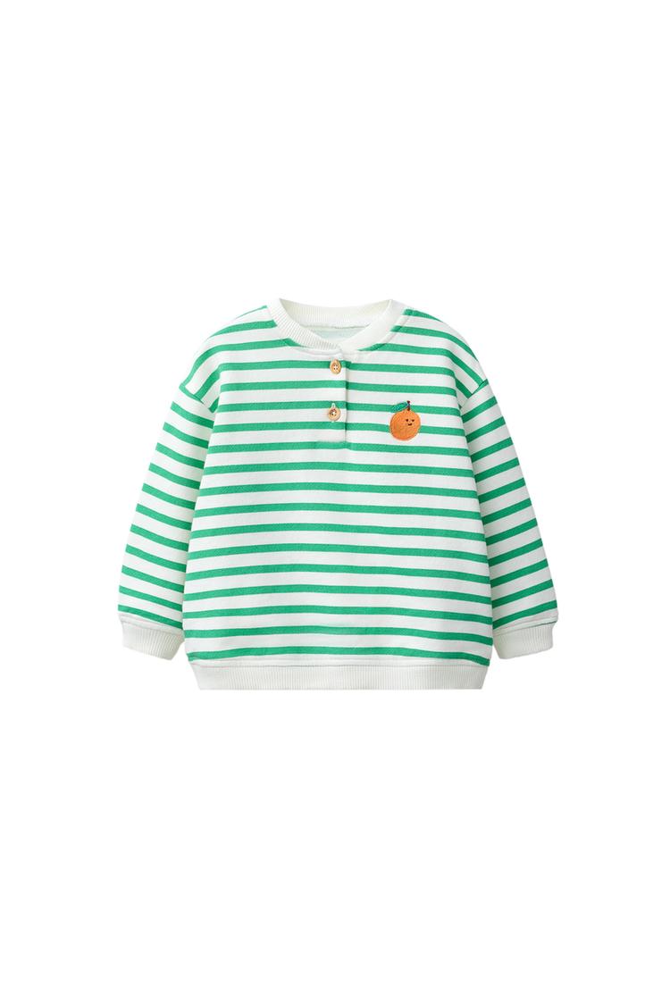 Sudadera Bordado Mandarina