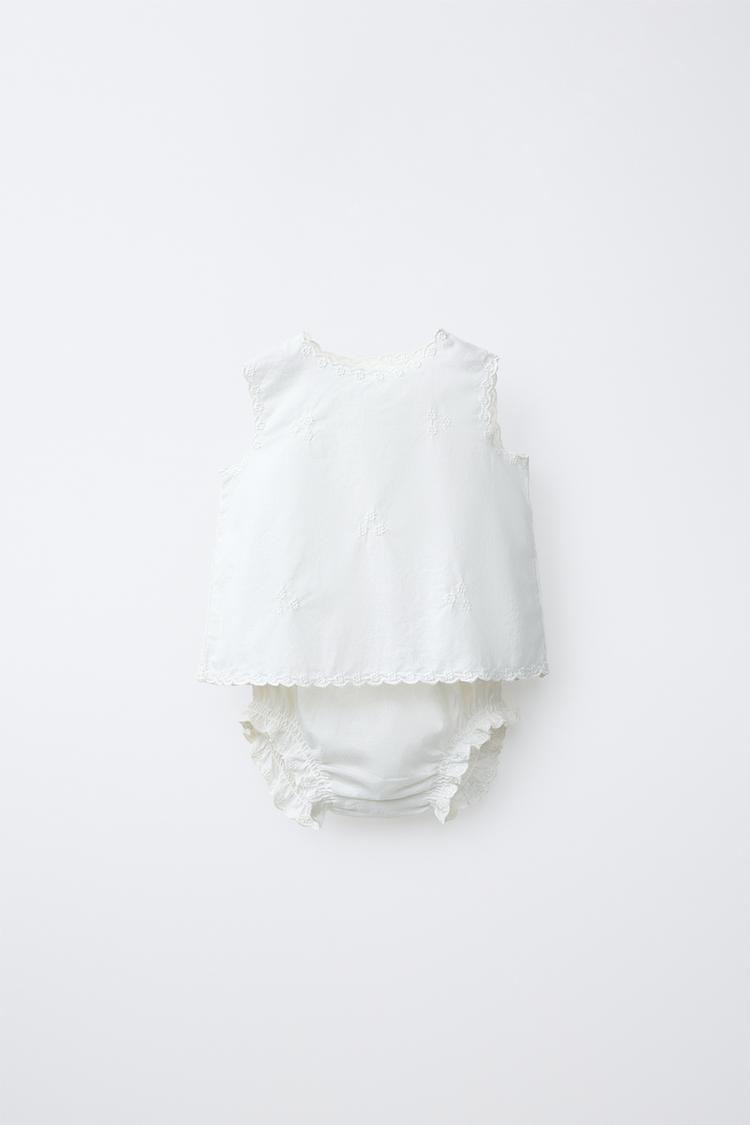 Conjunto Camisa Y Braguita Bordados