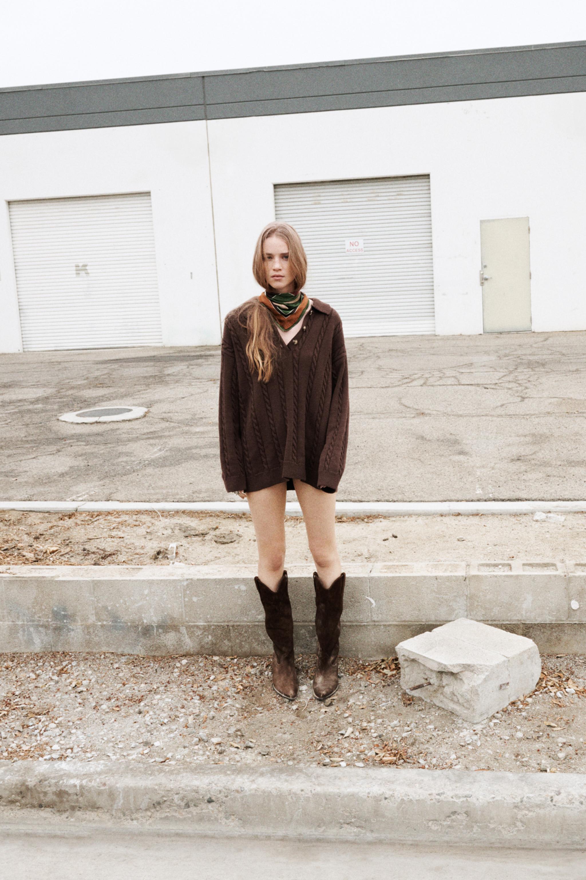Zara SUEDE COWBOY BOOTS INTERNATIONAL SHIPPING