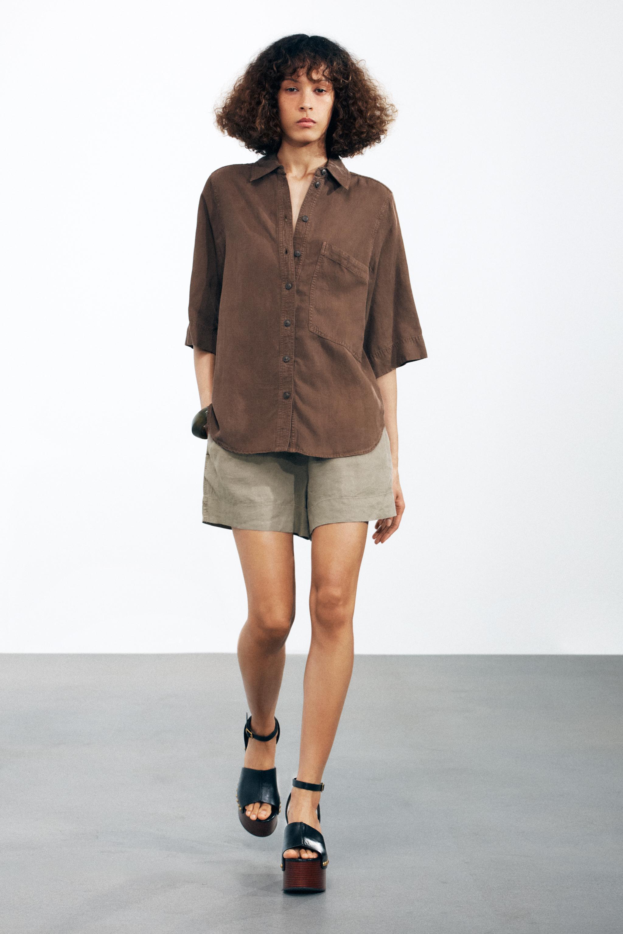 Zara OVERSIZED SHIRT ZW COLLECTION INTERNATIONAL SHIPPING