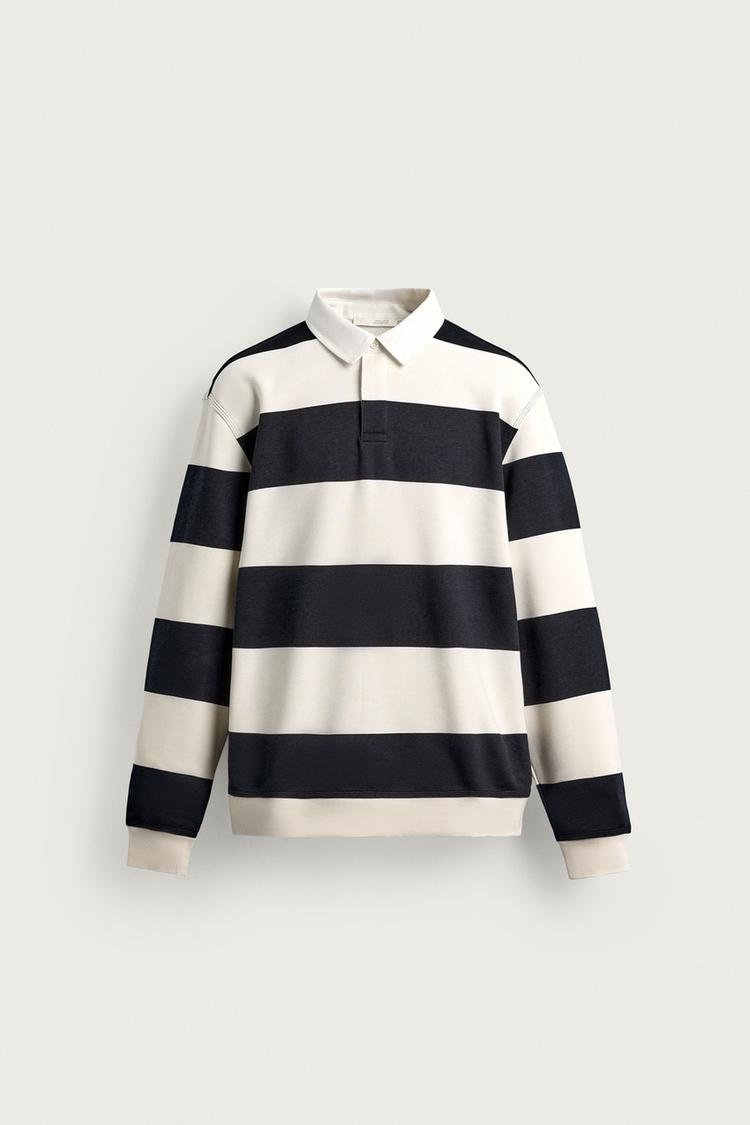 Sudadera Polo Cuello Contraste