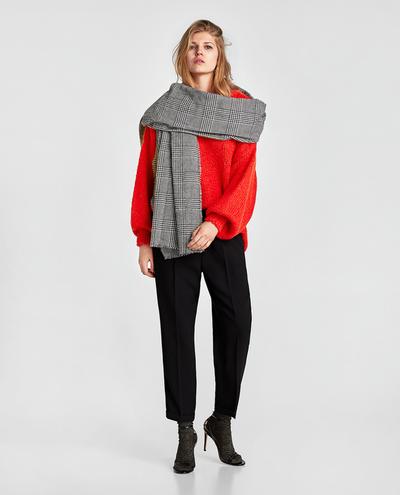 Zdjęcie 5 CHUSTA W KRATKĘ z Zara