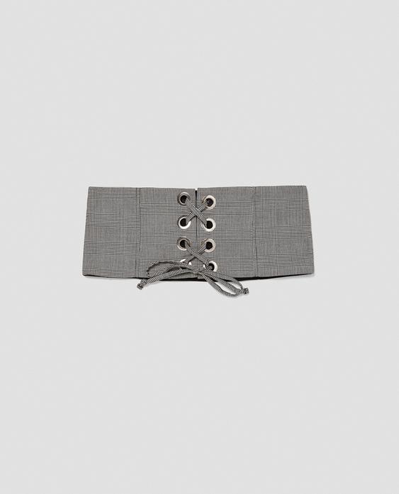 Image 1 de CORSET À CARREAUX de Zara