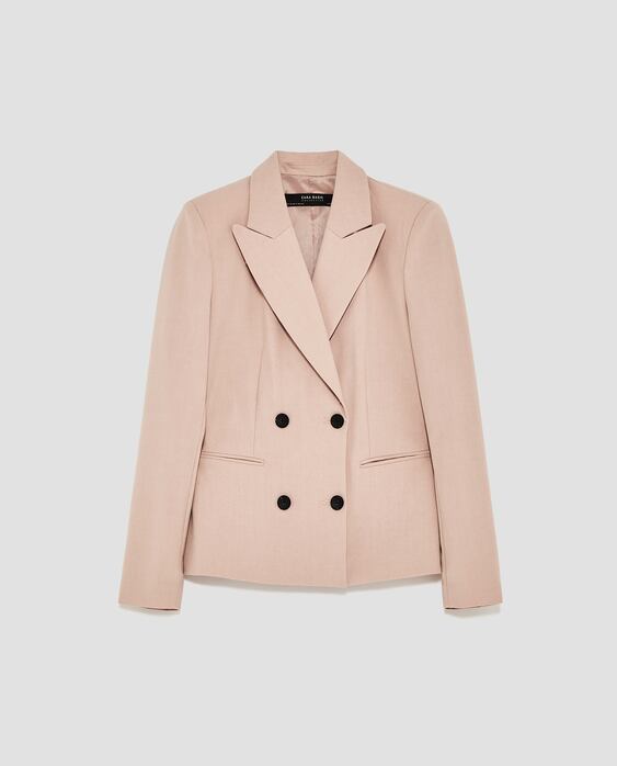Image 6 of SHORT DOUBLE BREASTED BLAZER from Zara