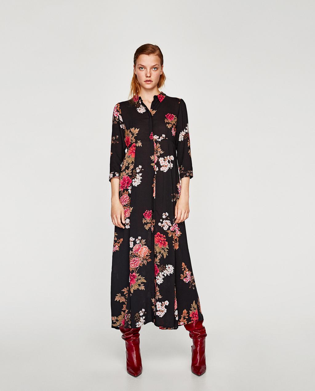 Resultado de imagen de vestido estampado floral zara 2016