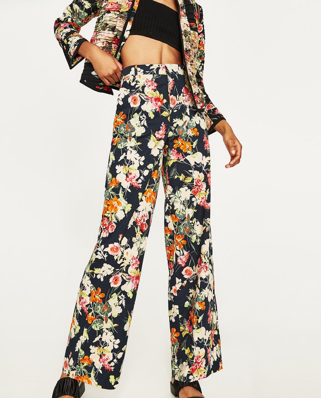 Image 3 of WIDE POPLIN TROUSERS from Zara