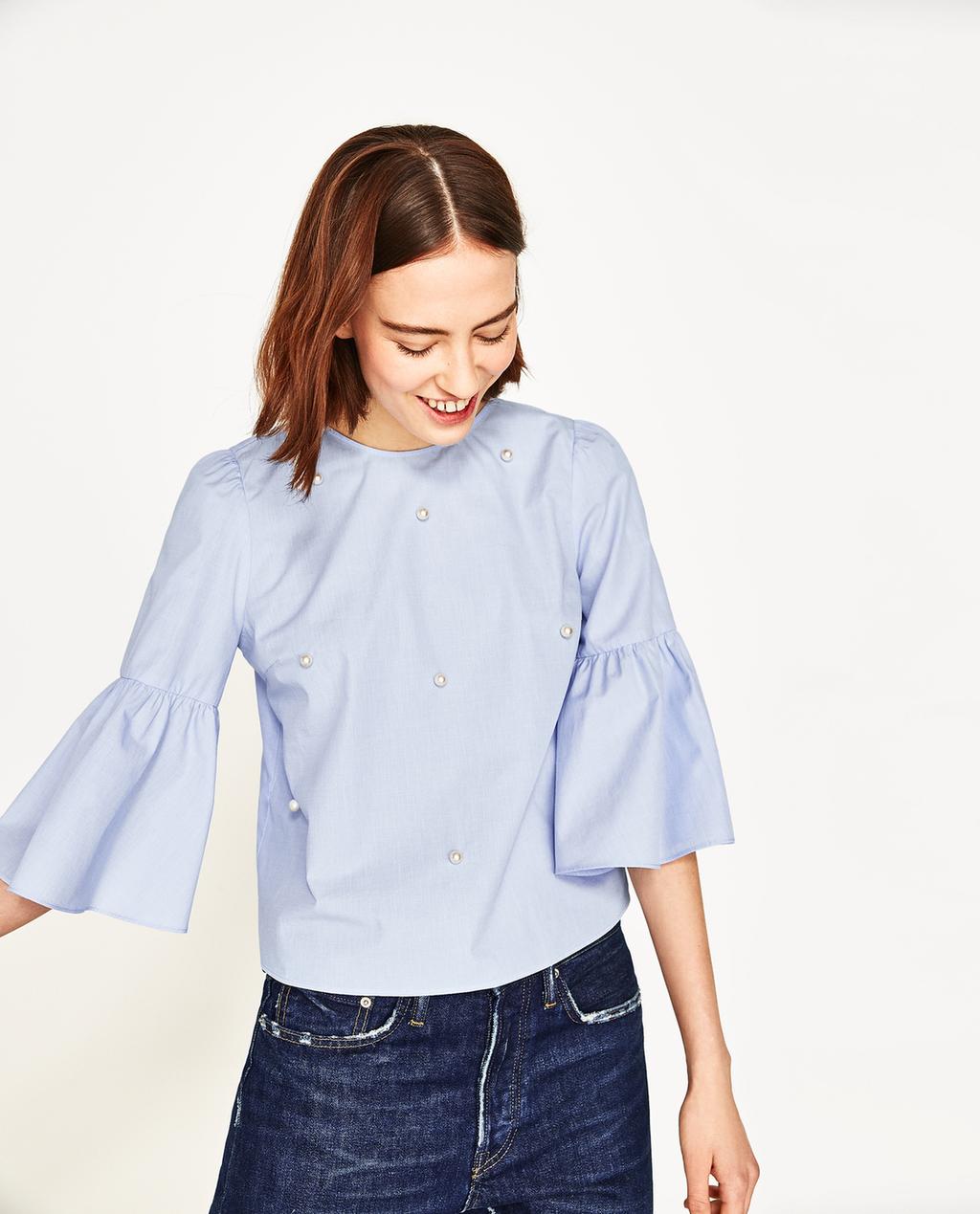 SHIRT WITH PEARL DETAIL - Woman-Join life collection-JOIN LIFE ... SHIRT WITH PEARL DETAIL - Woman-Join life collection-JOIN LIFE ...