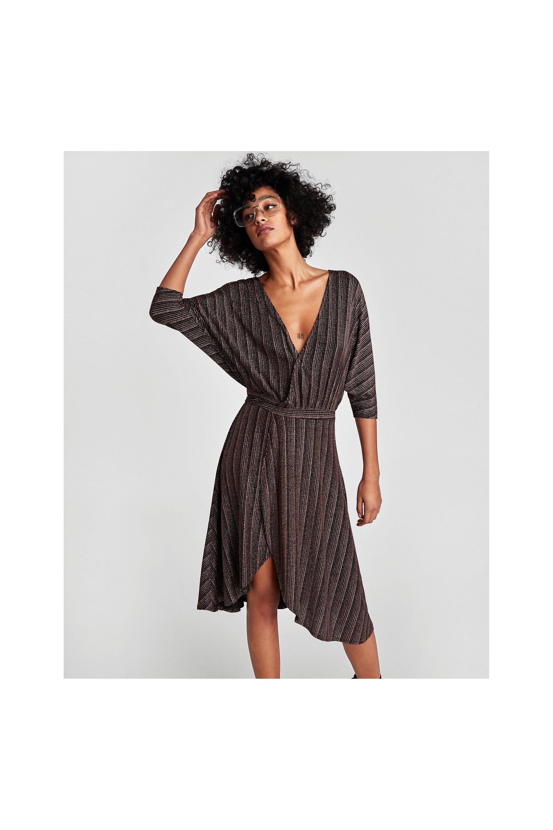 VESTIDO CRUZADO BRILLOS