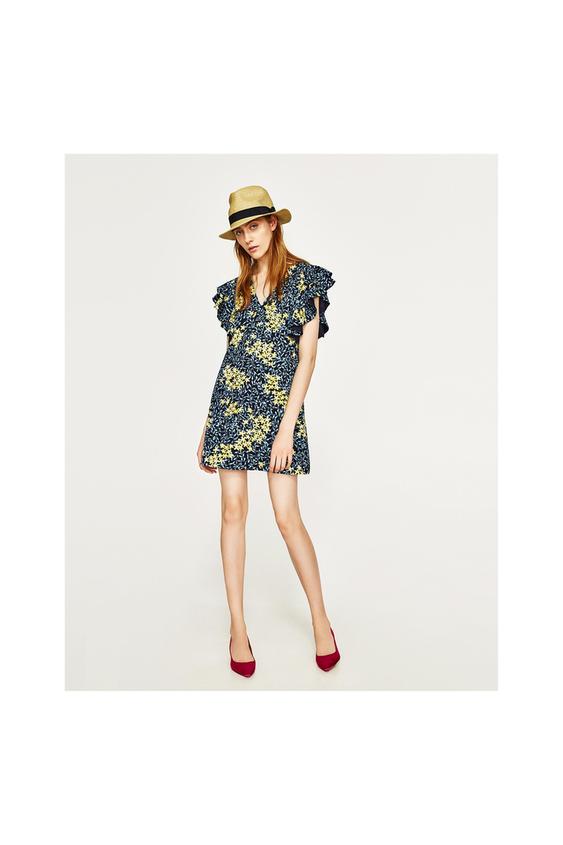 Imagem 1 de VESTIDO ESTAMPADO FLORES da Zara