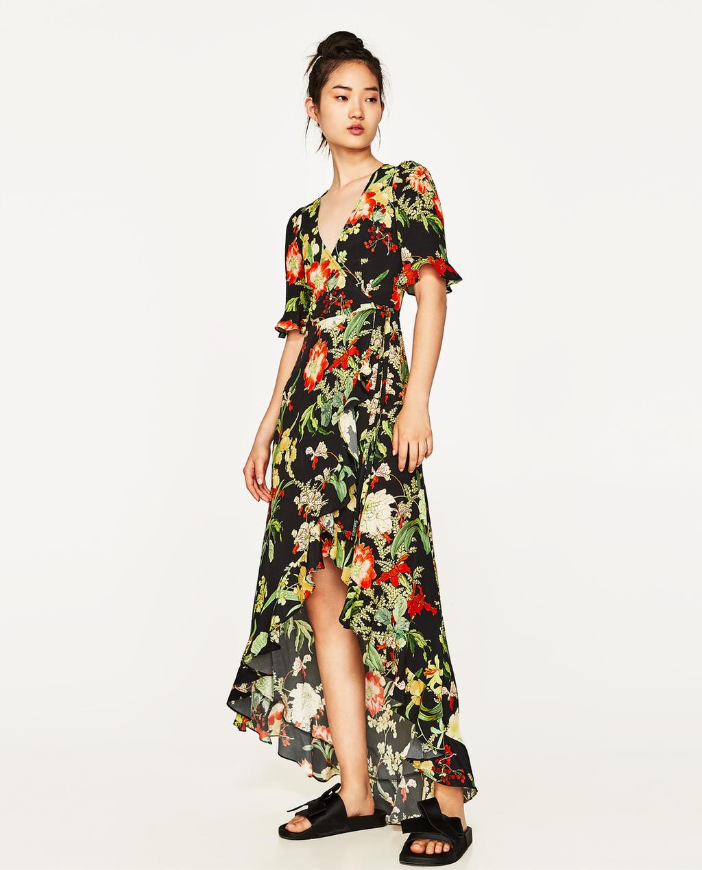 LONG FLORAL PRINT DRESS - DRESSES-WOMAN | ZARA Nicaragua LONG FLORAL PRINT DRESS - DRESSES-WOMAN | ZARA Nicaragua