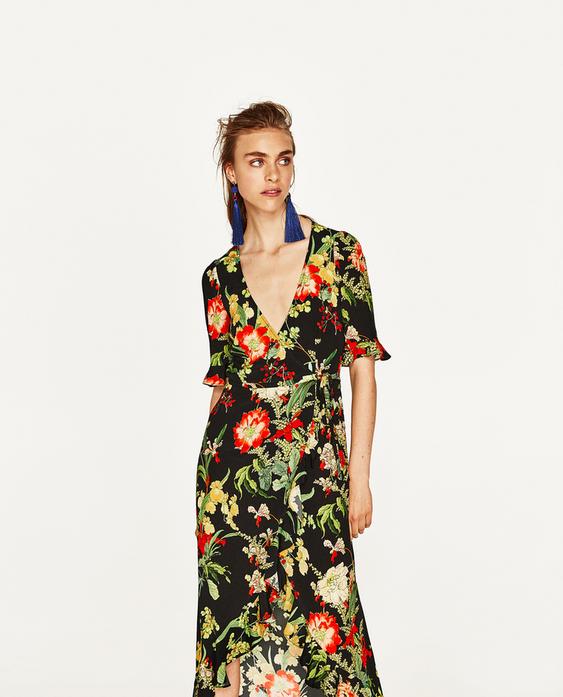 LONG FLORAL PRINT DRESS - DRESSES-WOMAN | ZARA Nicaragua LONG FLORAL PRINT DRESS - DRESSES-WOMAN | ZARA Nicaragua