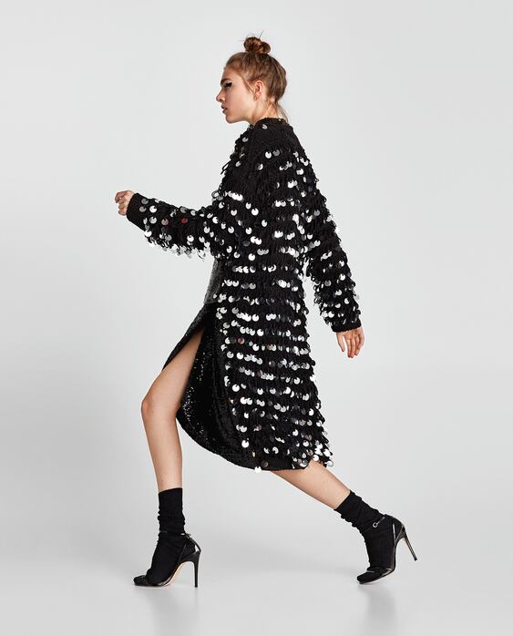 Image 3 of SEQUINNED COAT from Zara
