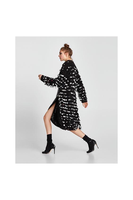 Image 3 of SEQUINNED COAT from Zara