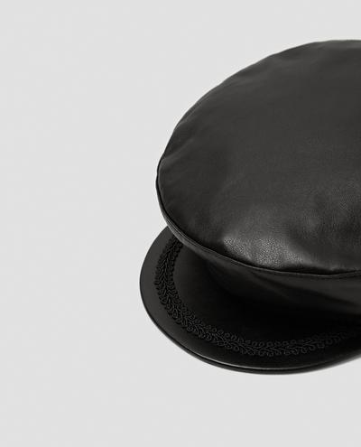 Image 2 of FAUX LEATHER NAUTICAL CAP from Zara