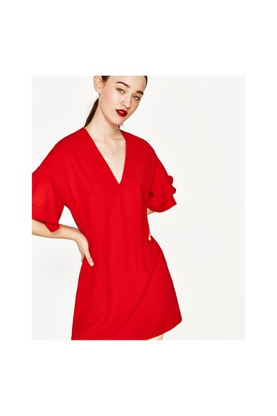 Imagen 2 de VESTIDO MANGA VOLANTES de Zara